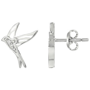 Boucles Argent hirondelles 682-2392