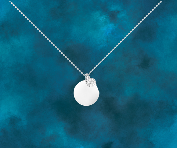 Collier argent et zirconium Brenda