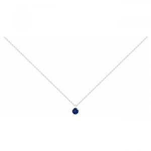 Collier en argent + pierre synthétique bleu 654z2166