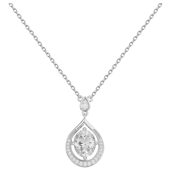 Collier Clarence en argent et zirconiums