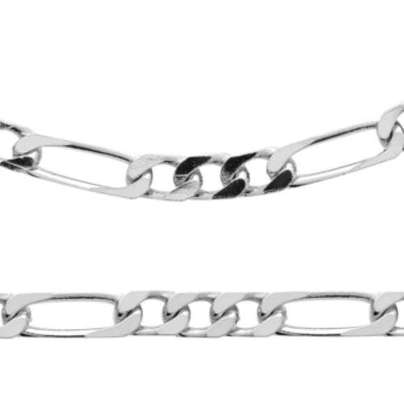 Chaine maille figaro en argent 5mm
