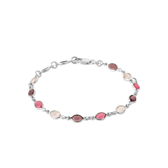 Bracelet en argent et cristal rose 645-2157