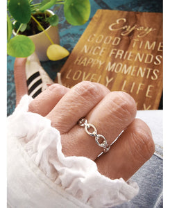 Bague maillon en argent 610-1127
