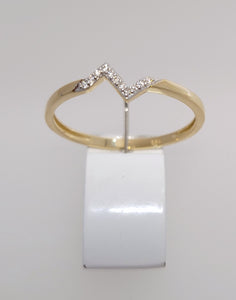 Bague or bicolore 9ct et diamant 415-10
