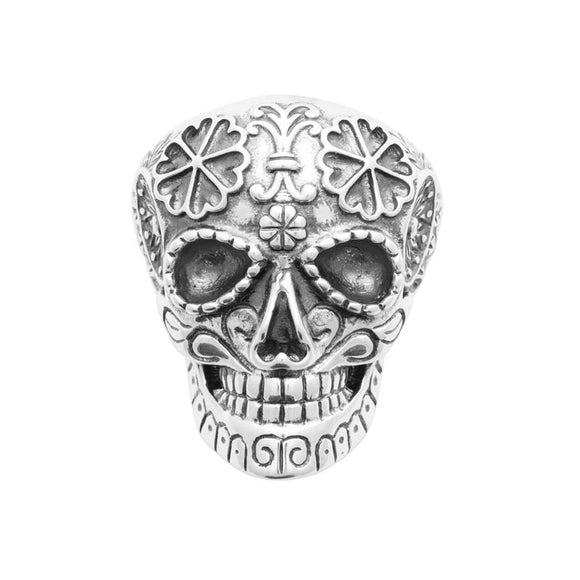 Bague en argent tête de mort 614-649