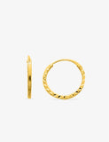 Créoles ciselées en or jaune 18ct 380-164