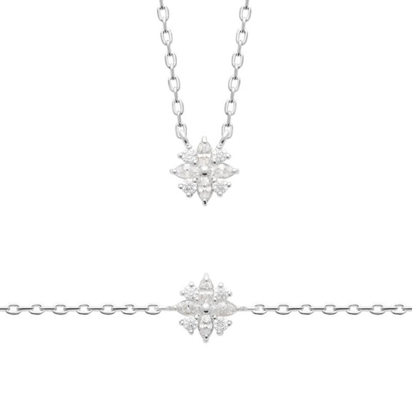 Collier argent et zirconiums 654z2231