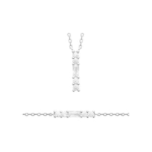 Bracelet en argent et zirconiums 645z-113