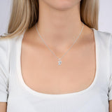 Collier en argent + pendentif zirconium 654z2373