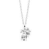 Collier en argent + pendentif zirconium 654z2373