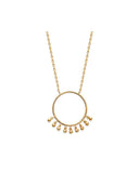 Collier rond et boules pendantes Plaqué or