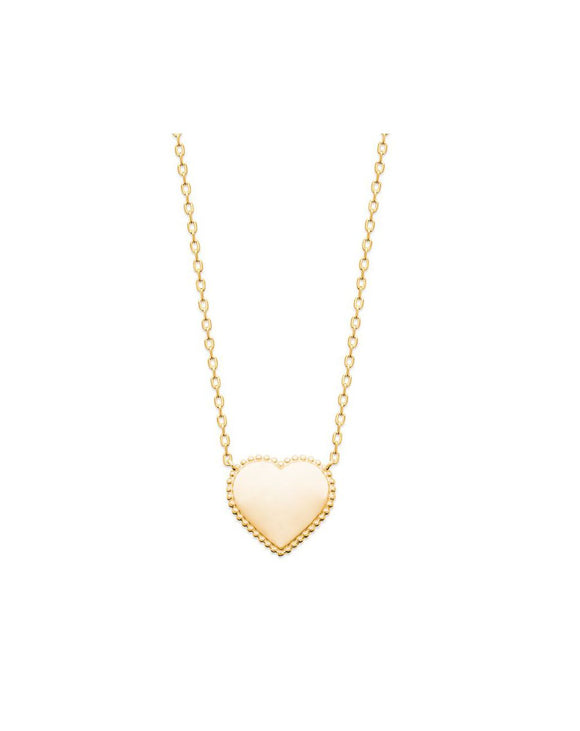 Collier coeur en plaqué or à graver