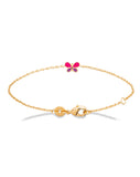 Bracelet papillon rose et mauve 740-842