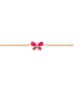 Bracelet papillon rose et mauve 740-842