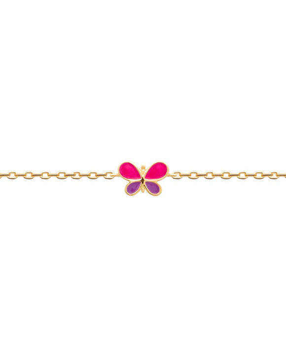 Bracelet papillon rose et mauve 740-857