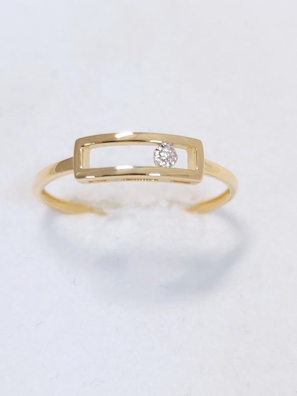 Bague or jaune 9ct et diamant 415-15