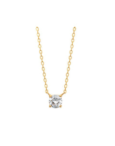 Collier plaqué or zirconium griffes 755Z292