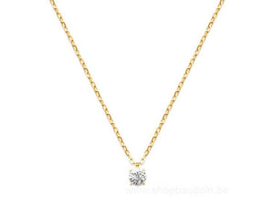 Collier plaqué or zirconium griffes 755Z338