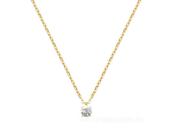 Collier plaqué or zirconium griffes 755Z338