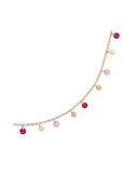 Collier Plaqué or et pastilles roses