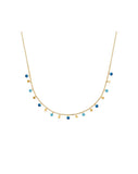 Collier Ciara bleu en Plaqué or