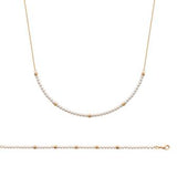 Collier en Plaqué or et perles