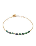 Bracelet en plaqué et rubis zoisite