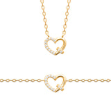 Collier coeur Plaqué or 754-157