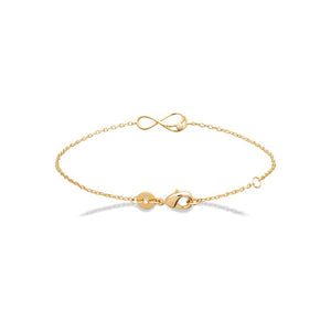 Bracelet infini en plaqué or avec zirconium 740-861