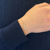 Bracelet en plaqué or et zirconiums 745-440