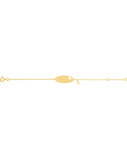 Bracelet d'identité bébé avec coeurs en or jaune 9ct 446J230