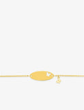 Bracelet d'identité bébé avec papillons en or jaune 9ct 446J219