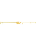 Bracelet d'identité bébé avec étoiles en or jaune 9ct 446J220
