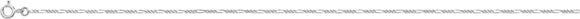 Chaine maille figaro 3+1 en or blanc 9ct de 1.4mm Taille 40cm 451-301