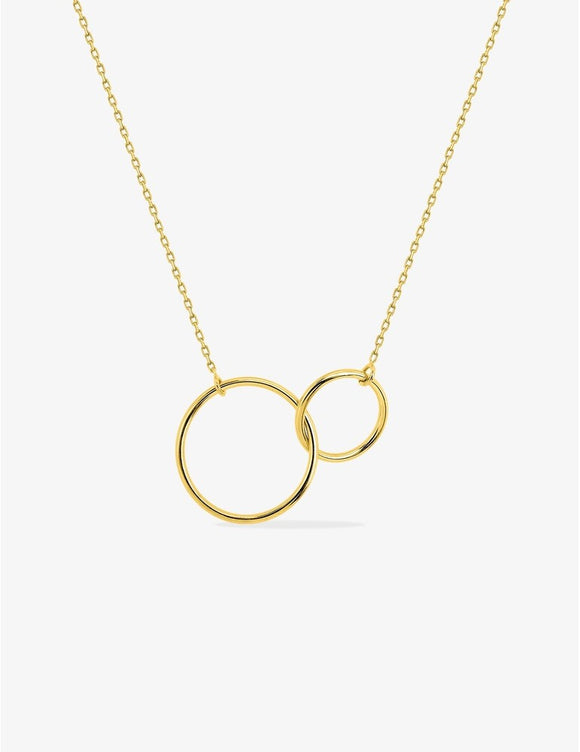 Collier 2 Anneaux or jaune 9 ct