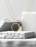 Collier 2 Anneaux or jaune 9 ct