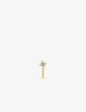 Piercing de nez en or jaune 9ct avec zirconium 492-7