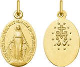 Médaille vierge miraculeuse or jaune 9ct 469-337