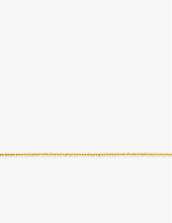 Chaine maille forçat ronde en or jaune 9ct de 1.28mm Taille 40cm 450-575