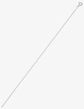 Chaine maille forçat ronde en or blanc 9ct de 1.3mm Taille 40cm 451-277