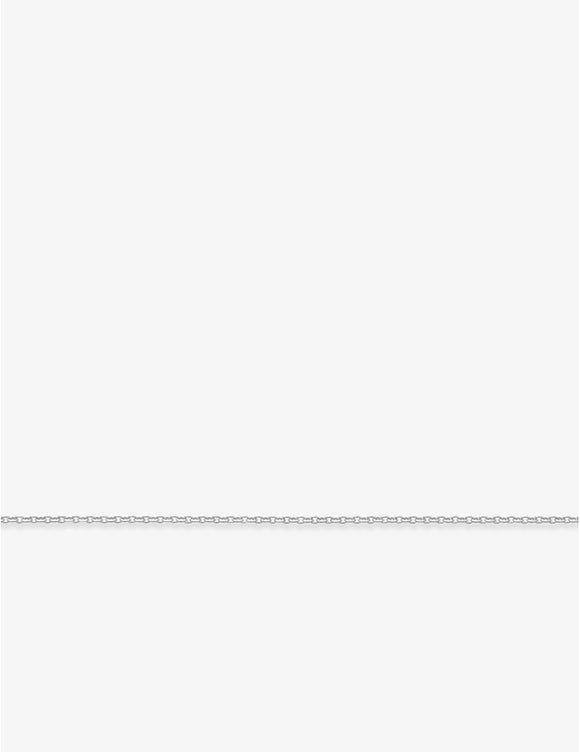 Chaine maille forçat ronde en or blanc 9ct de 1.3mm Taille 40cm 451-277