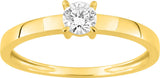 Bague solitaire en or jaune 9ct et diamants de laboratoire 415L10