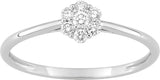Bague solitaire en or blanc 9ct et diamants de laboratoire 405L7