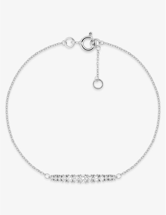 Bracelet en or 9ct et diamants de laboratoire 445L5