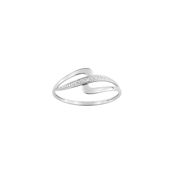 Bague or blanc 9ct et diamants 405-29