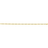 Bracelet 9ct en mailles figaro 3+1