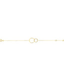 Bracelet deux anneaux en or jaune 9ct 440-35