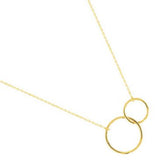Collier 2 Anneaux or jaune 9 ct