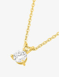 Collier solitaire diamant de laboratoire en or jaune 9ct 453-77