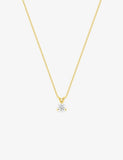 Collier solitaire diamant de laboratoire en or jaune 9ct 453-77